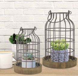 Brand new in box $29 2PC Wire METAL CLOCHE SET, Set of 2, other accessories not included