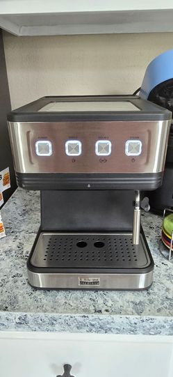 Bella Pro Series Espresso Machine - 15+ Bar with Steam Wand & Cup Warmer