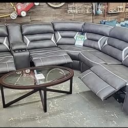 $39 Down Payment Ashley Power Reclining Sectional Sofa Total Price 