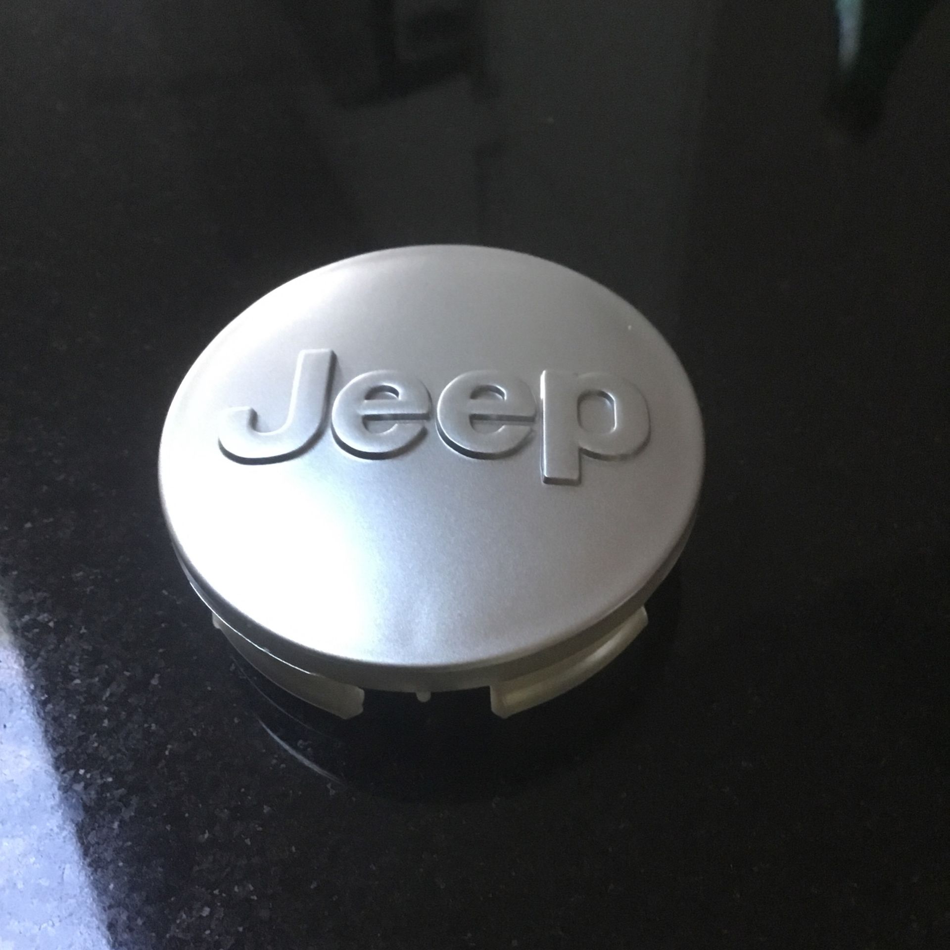 64 mm Jeep Silver Matte Wheel Center Caps Set Of 4