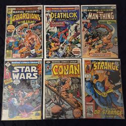 Bronze Age Comic Book lot of 6! Marvel Comics. Vintage. Keys. Mixed lot.