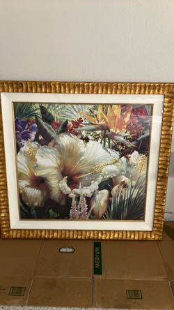Framed Tropical Floral Art Print