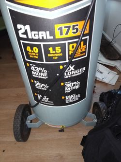 21 Gallon 175 PSI Oil-Free Air Compressor