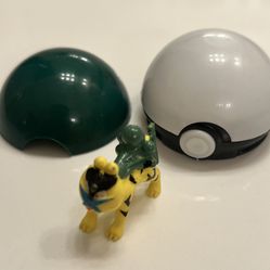 Vintage POKEMON Nintendo RAIKOU Creature Plastic 1" Mini Figure Toy