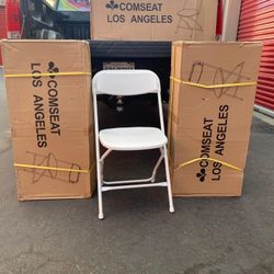 White Folding Chairs Comseat Brand 