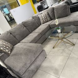 Double Chaise Sectional 🔥 Take It Home With Only $50 Down 