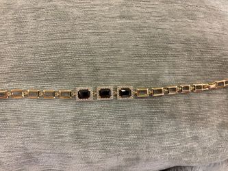 Vintage - Gold-Tone Bracelet with Dark Stones