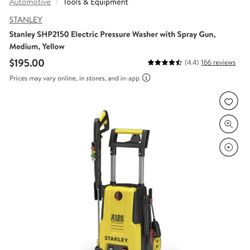 Stanley SHP2150 Electric Pressure Washer with Spray Gun, Medium, Yellow