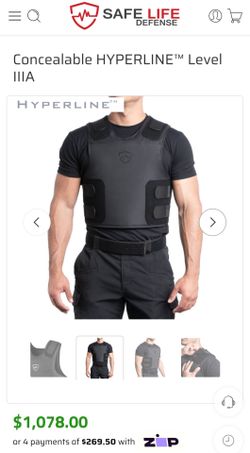 Concealable Hyperline level lll Bullet Proof Vest