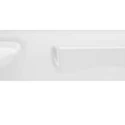 A000680A Delta Classic 500 Left Seat 60 in. W x 17.13 in. H 3-Piece Direct-to-Stud Alcove Shower Wall Surround in High Gloss White