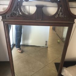 Antique Mirror All Wood