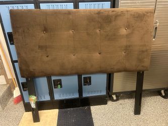 Brown tufted full size headboard