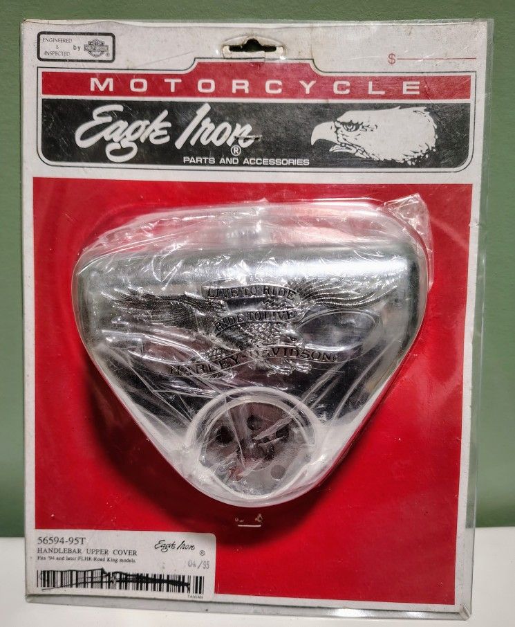 Harley Davidson -Eagle Iron Handle Bar Upper Cover-Live To Ride-NEW