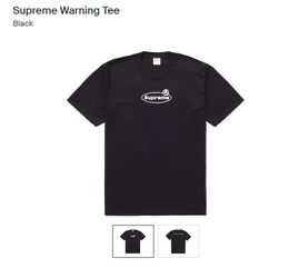 Supreme Warning Tee Black Large