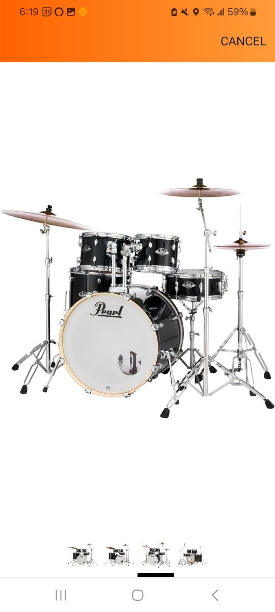 (113)
Pearl Export EXX 5-Piece Drum Set with Cymbals