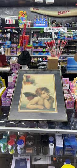 Framed Raphael Cherub Angel Print