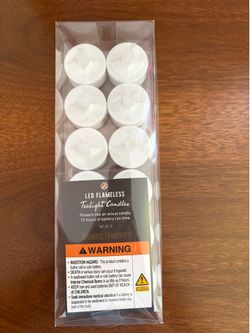 12pk LED Tealight Flameless Candle Set - brand new