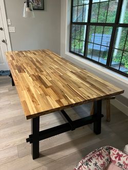 IKEA Skogsta Dining Table - Large Solid Acacia Wood