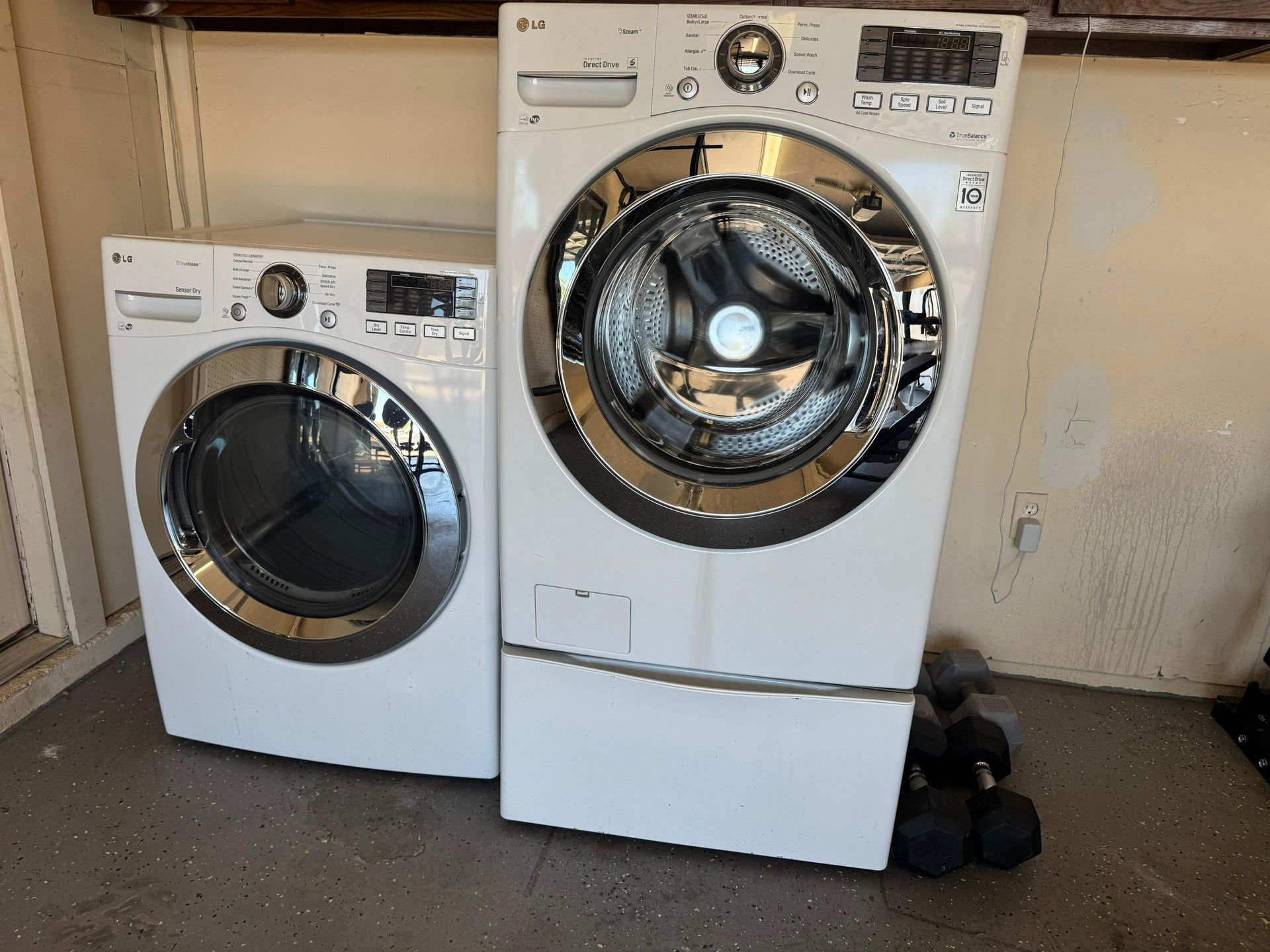 Washer And electric dryer