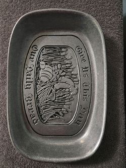 Wilton Armetale "Give Us This Day Our Daily Bread" Serving Tray for Bread