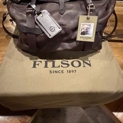 Filson NWT Weatherproof Leather Duffle Sierra Brown NWT Grail
