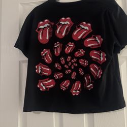 Rolling Stones Crop Top Size L