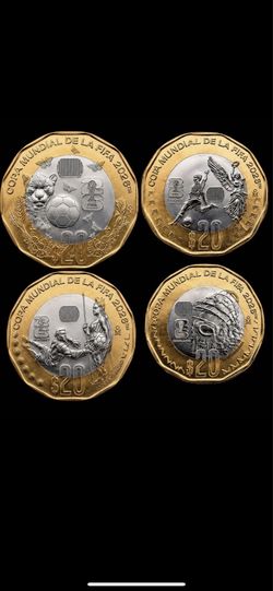 Monedas de 20 pesos  México  FIFA 2026