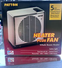 Patton HF-50 Whole Room Electric Heater Plus Fan