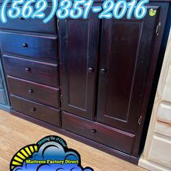 Cherry Pinewood Wardrobe Ropero Dresser Closet New 