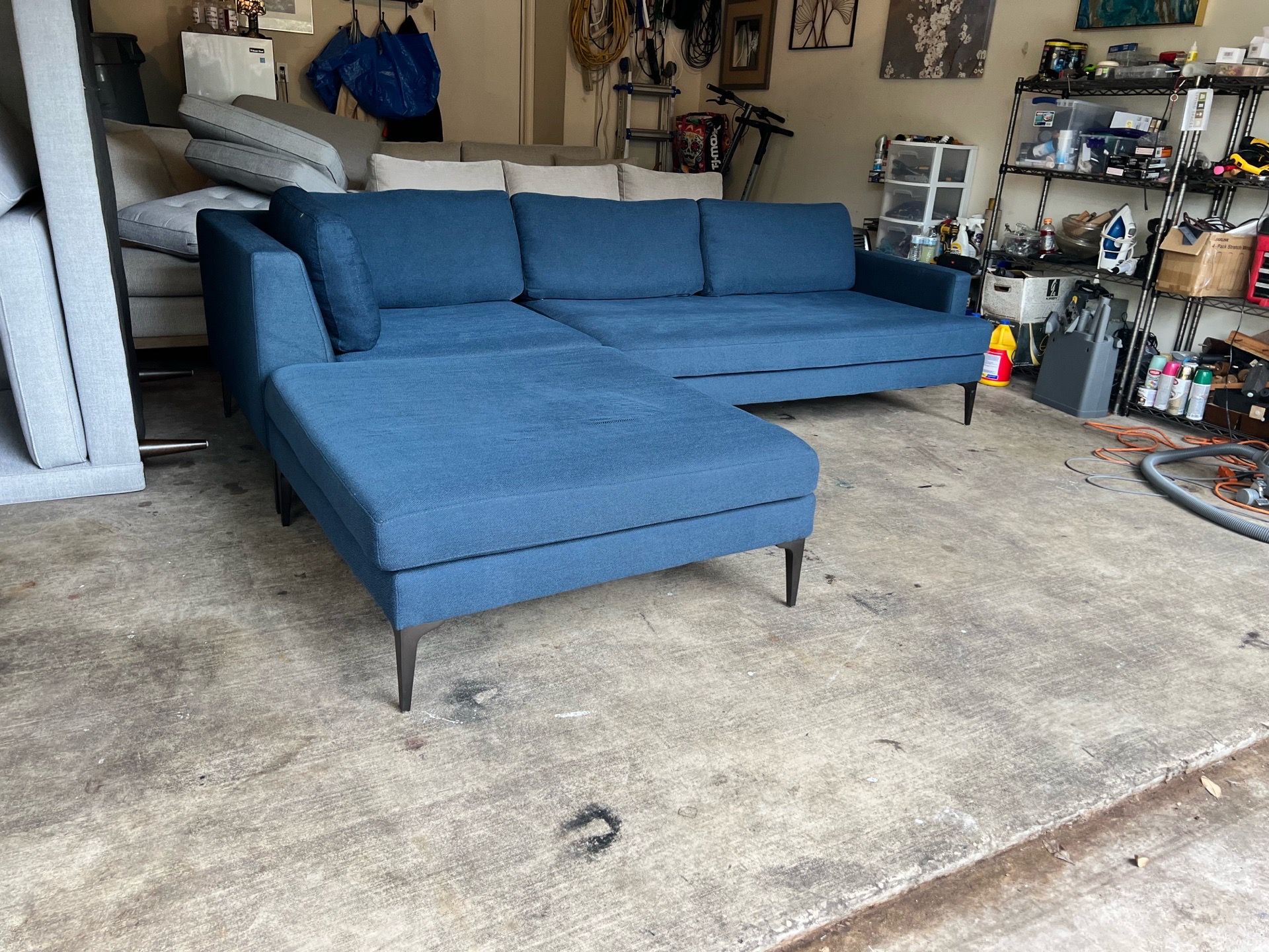 West Elm Andes sectional couch sofa