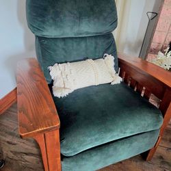 Suede Forest Green Recliner