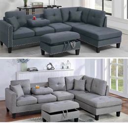 Sectional with ottoman set