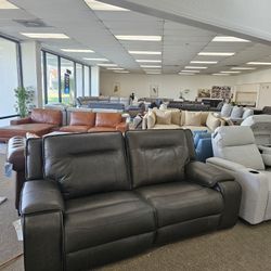Top Grain Leather Sectional Sofa-Hansley 