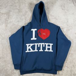 Kith Advisory Board Crystals “I Love Kith” Hoodie Navy (SS23) Sz Large