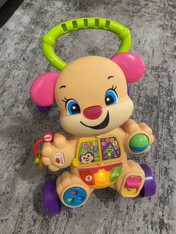 Pink fisher price walking toy
