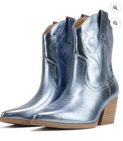 Women Cowgirl Cowboy Western Stitched Ankle Boots