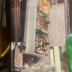 Three Buffet  Warmer Stainless Steel