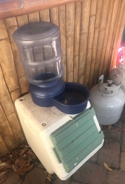 Dog Food Container (Water Dish Sold)