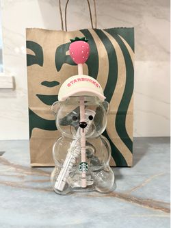 Starbucks bearista pink cup