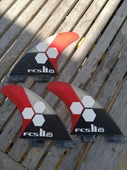 FCS 2 Al Merrick AM Medium surfboard fins honeycomb
