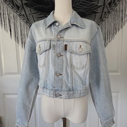 Be Bop Clothing Cropped Denim Jacket Womens SIZE S