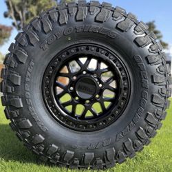 Kmc Grs 549 Satin Black 17x9 8x180 +0 Offset With Toyo R/T Pro 37x12.50R17 Tires 🔥🔥🔥