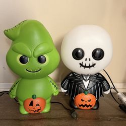 Halloween (New) Blow Molds Oogie Boogie and Jack Skellington
