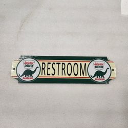 Sinclair Oil Gas Station Company Restroom Door Steel Metal Sign 