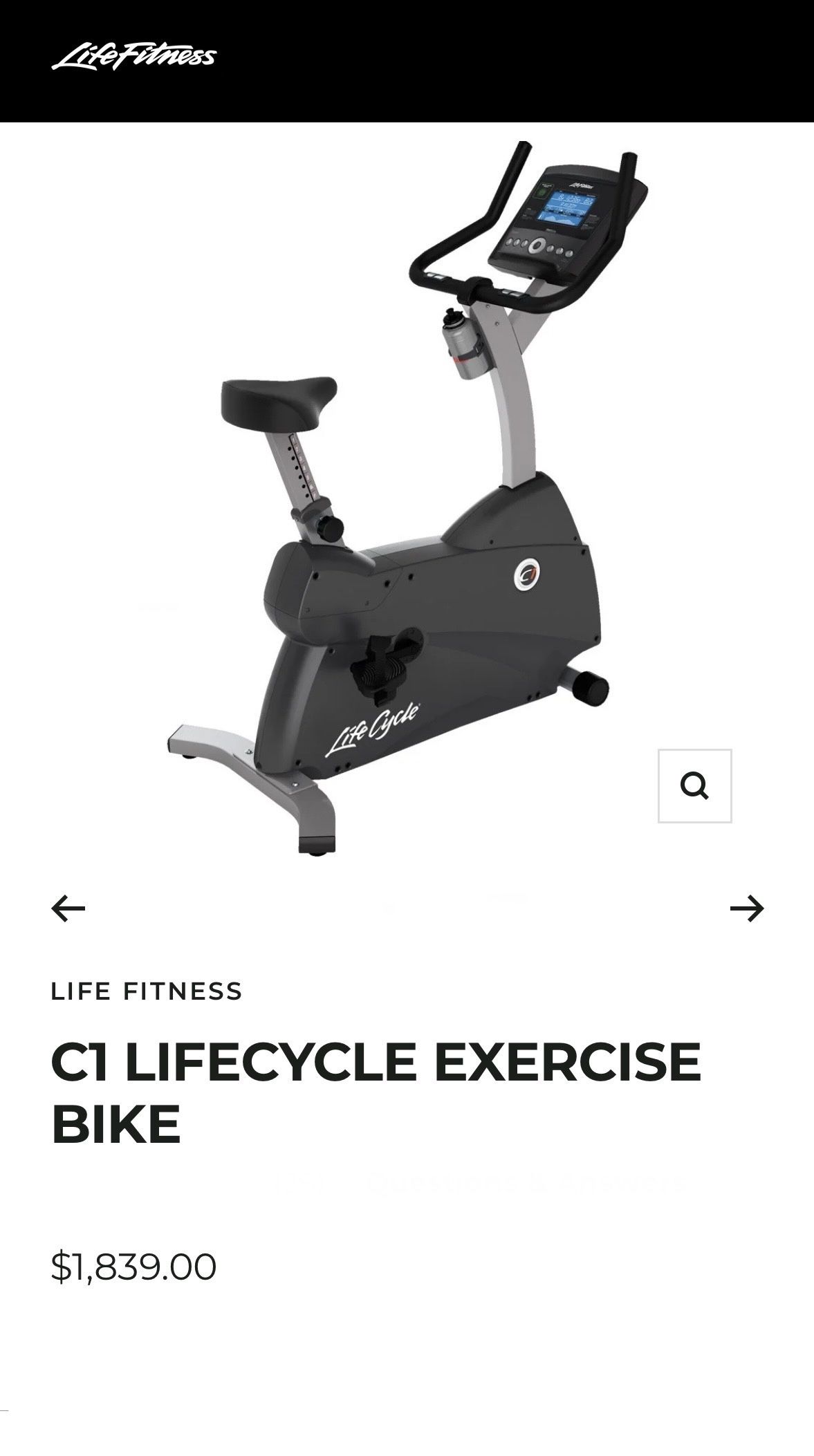 C1 Life Cycle By Life Fitness