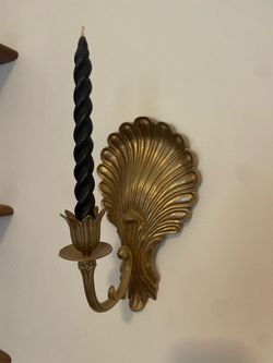 VINTAGE GOLD SHELL WALL SCONCE $150 OBO