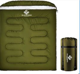 Blackpongo Double Sleeping Bag for Adults Men Women