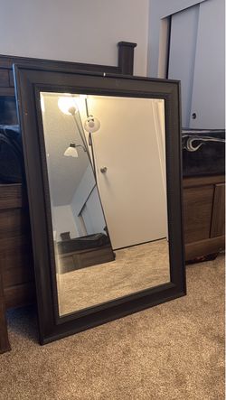 Large black decor mirror