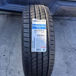 Tires New 265 70R16 Kumho Crugen HT 51 $90 ×install Mount And Balance 