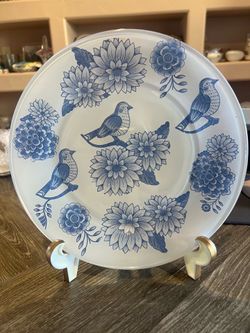 Decorative glass plate